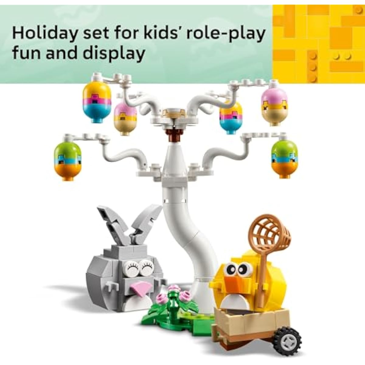LEGO Easter Bunny and Chick Egg Hunt Building Toy for Girls & Boys - Springtime Playset for Kids, Ages 8+ - Basket Stuffer or Gift Idea for Easter - 40808