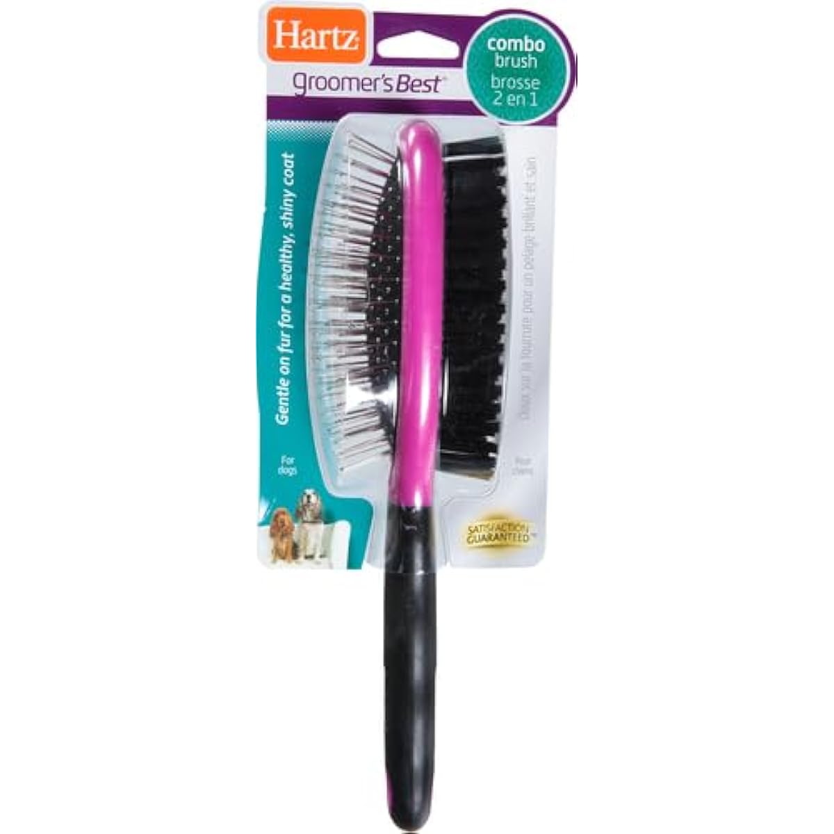 Hartz Groomer's Best Combo Dog Brush, Multi-Colored