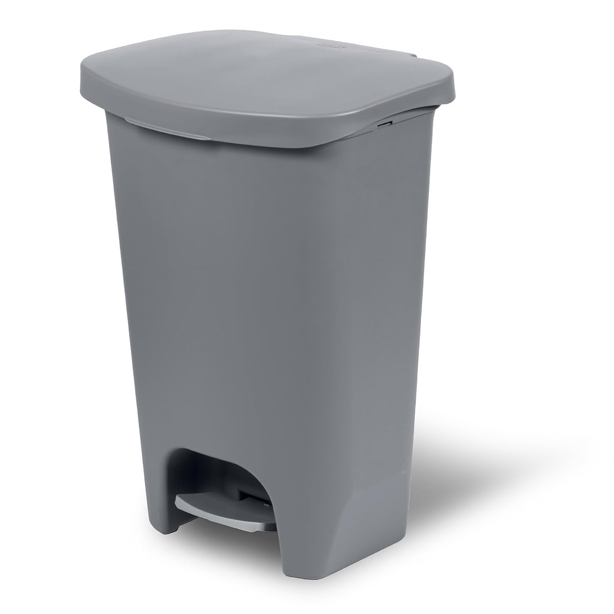 Glad 13 Gallon Trash Can | Plastic Kitchen Waste Bin with Odor Protection of Lid | Hands Free with Step On Foot Pedal