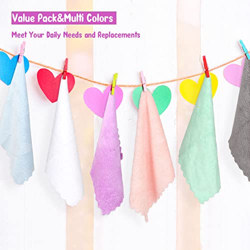 Orighty microfiber coral fleece baby washcloths, 24-pack, 7''x9'', super soft and absorbent for newborns and infants.