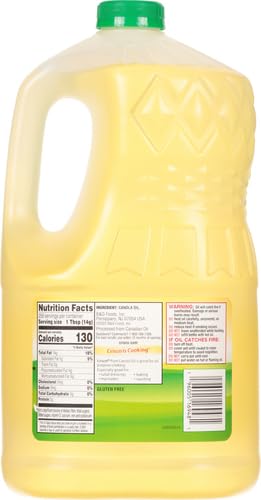 Crisco pure canola oil 1 gallon kosher cholesterol free cooking frying baking