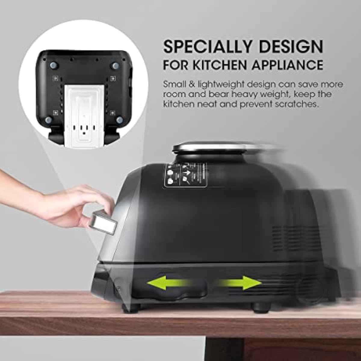 Aieve Appliance Sliders, 8 Pcs Small Appliance Slider for Countertop, Self Adhesive Home Finds Caster Wheels Rollers, Kitchen Must Have Gadgets for Stand Mixers, Coffee Makers, Air Fryers