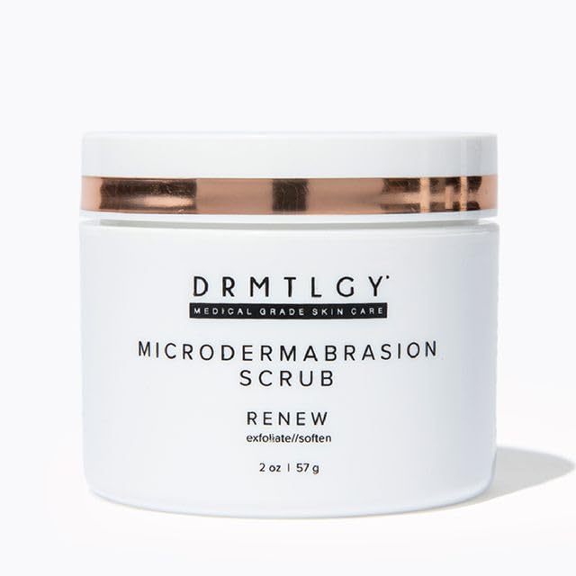 DRMTLGY microdermabrasion facial scrub and face mask for acne scars and blackheads, 2 oz, non-abrasive exfoliator