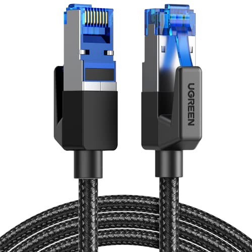 UGREEN 6FT Cat 8 Ethernet Cable, High Speed Braided 40Gbps 2000Mhz Network Cord for Gaming PC PS5 PS4 PS3 Xbox