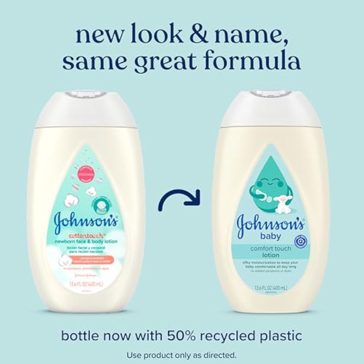 johnsons baby comfort touch newborn baby face body lotion, 13.6 fl oz, hypoallergenic, paraben-free, new baby essentials