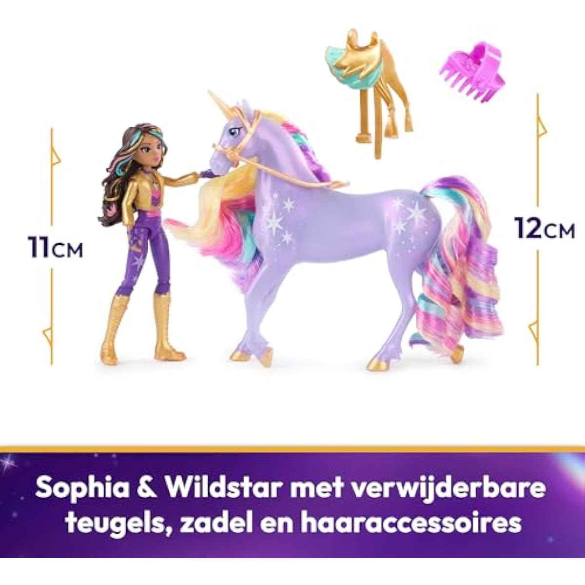 Unicorn Academy, Sophia & Wildstar with 2 Accessories & Hair Tool, Dolls & Unicorn Toys for Girls Ages 4 and up
