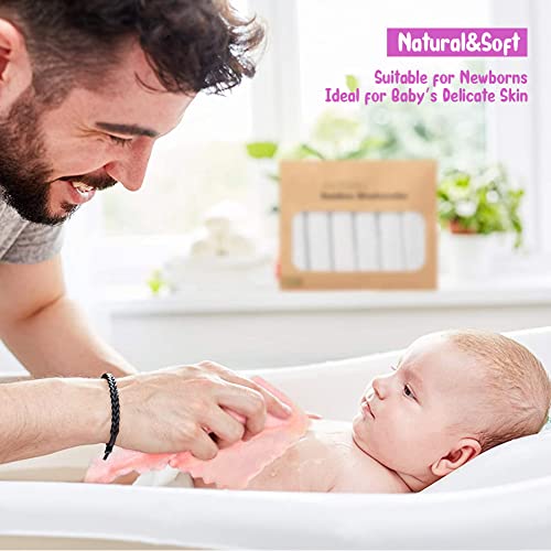 Orighty microfiber coral fleece baby washcloths, 24-pack, 7''x9'', super soft and absorbent for newborns and infants.