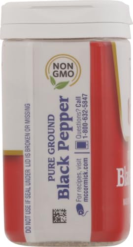 McCormick pure ground black pepper 3 oz non GMO hand-harvested pantry staple