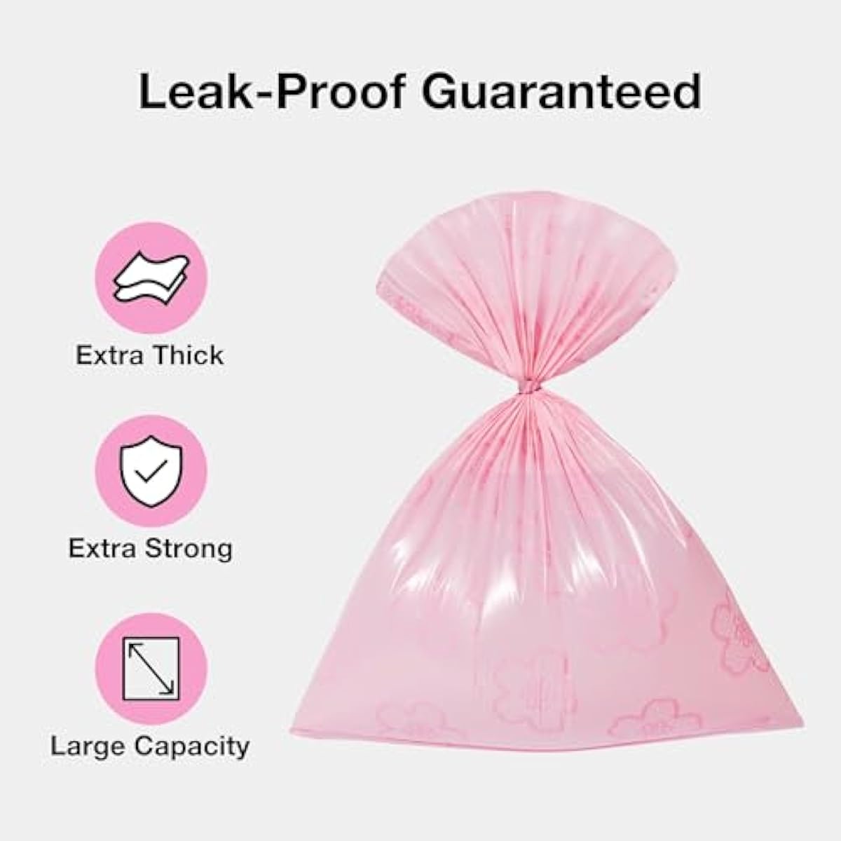 vetreska dog poop bag dispenser with cherry blossom scented bags and holder, pink