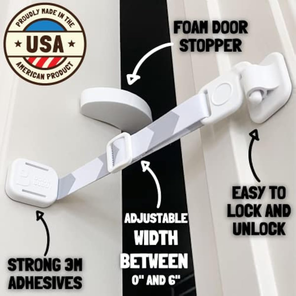 Door Buddy Cat Door Latch & Stopper. Adjustable Dog Proof Door Strap for Cats. Dog Proof Litter Box & Cat Feeder. Simpler Pet Gate Alternative. No Cut Cat Door Interior Door.