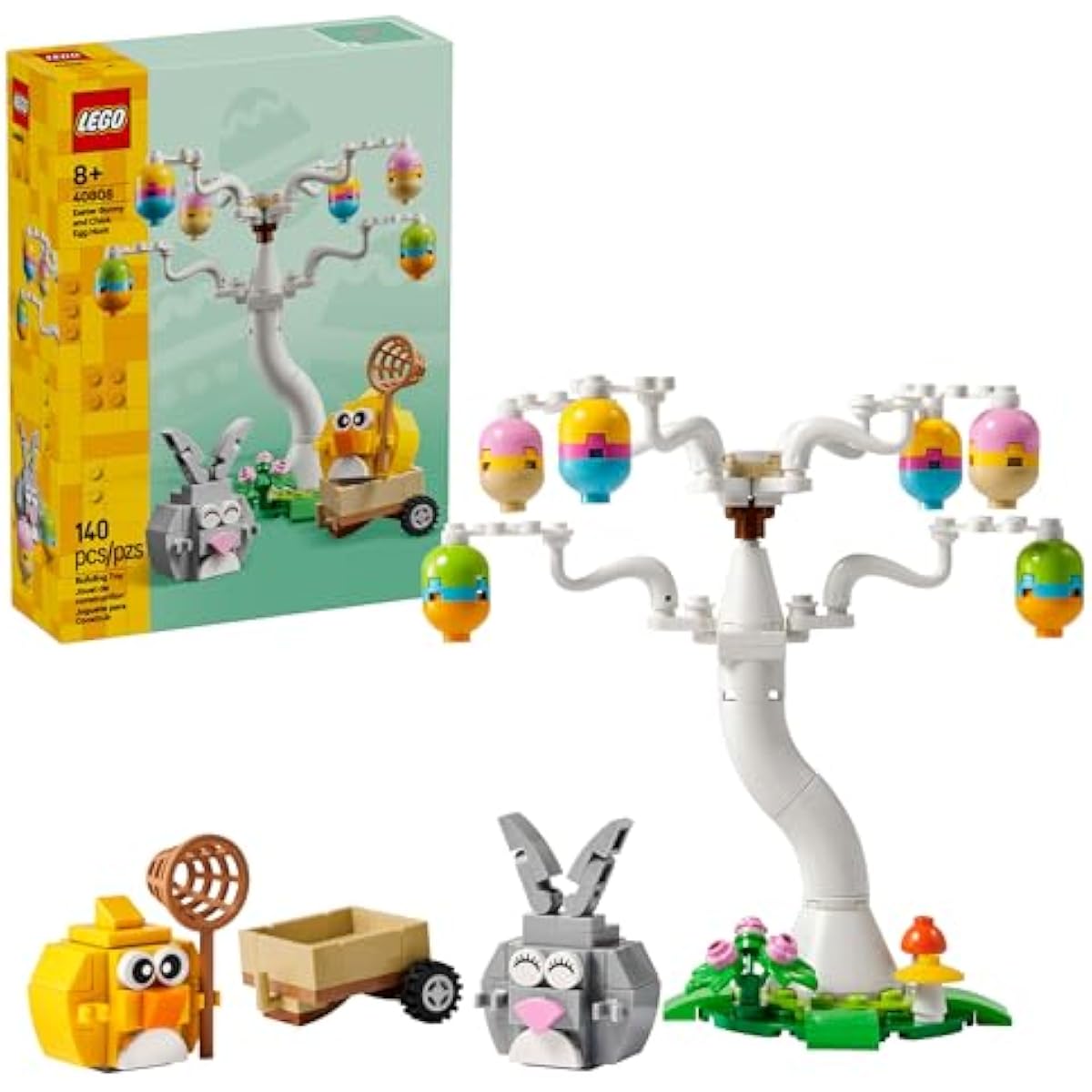 LEGO Easter Bunny and Chick Egg Hunt Building Toy for Girls & Boys - Springtime Playset for Kids, Ages 8+ - Basket Stuffer or Gift Idea for Easter - 40808