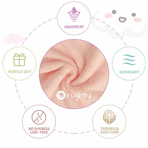 Orighty 20x10 inch coral fleece baby burp cloths, highly absorbent and ultra soft for newborns, 8-pack