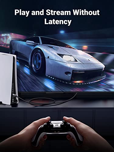 UGREEN 6FT Cat 8 Ethernet Cable, High Speed Braided 40Gbps 2000Mhz Network Cord for Gaming PC PS5 PS4 PS3 Xbox