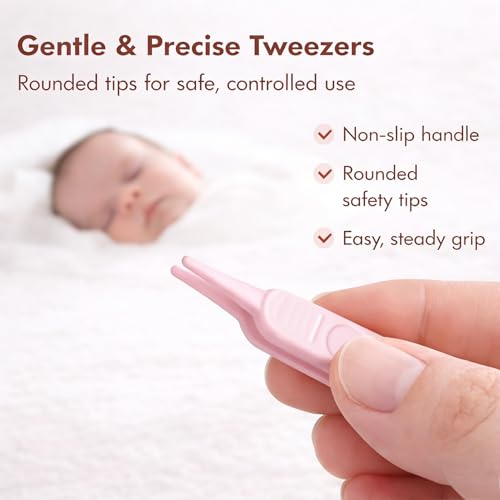 Baby Nail Care Kit, 4-in-1 Set with Owl Case, Clippers, Scissors, File & Tweezers for Newborn to Toddler Kids, Owl Green