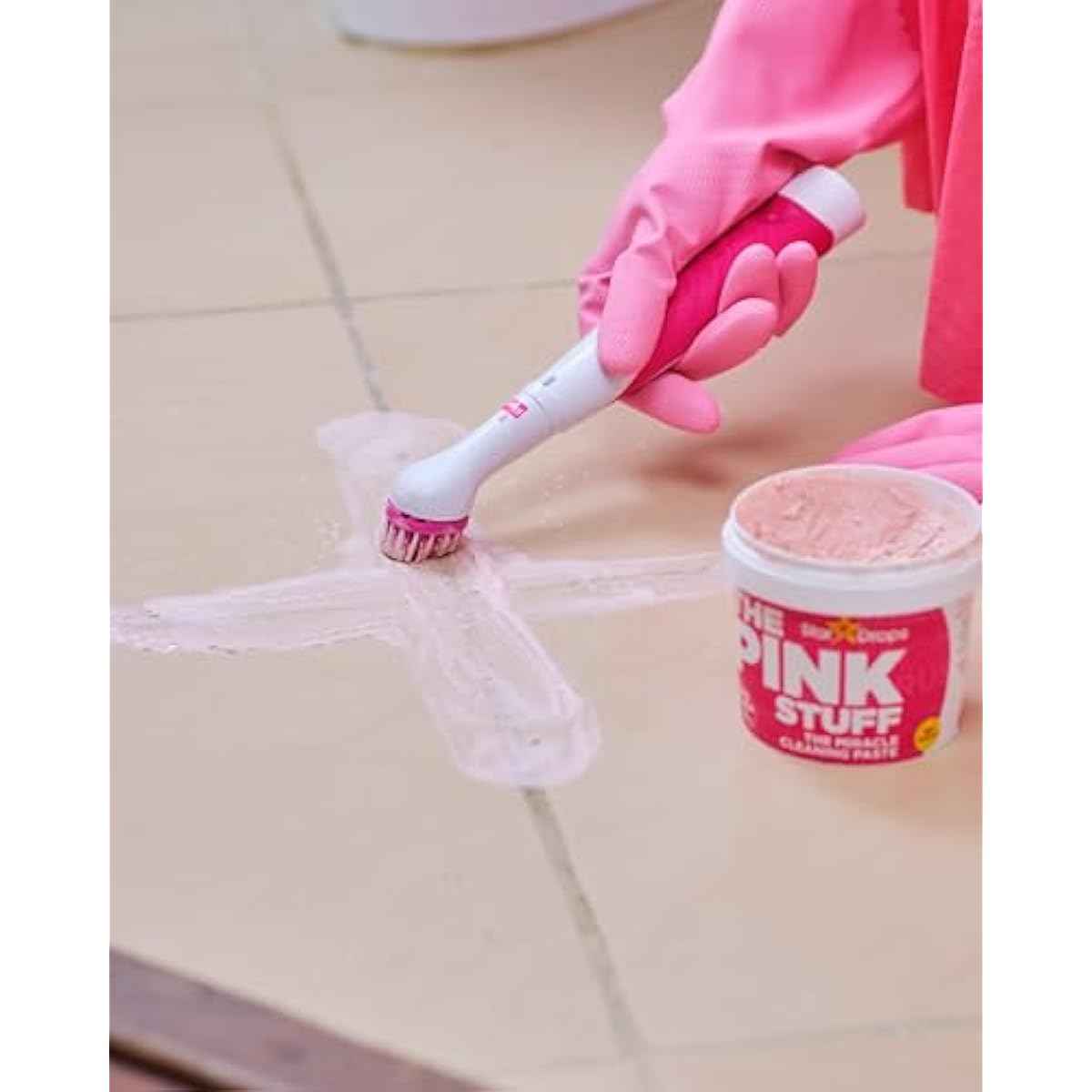 The Pink Stuff - Stardrops - The Miracle Scrubber Kit - 4 Cleaning Brush Heads