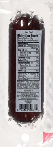old wisconsin premium summer sausage, 100% natural meat, beef flavor, 8 ounce, keto, gluten free