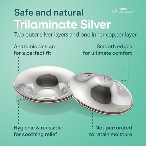 Koala Babycare original sterling silver nipple shields for breastfeeding newborns soothe sore nipples