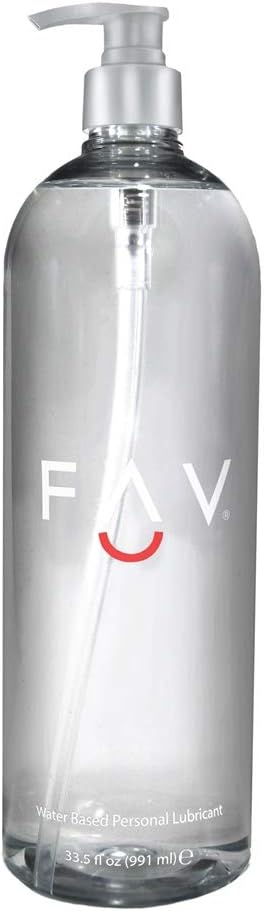FAV water-based luxury personal lubricant for women, men, and couples, 33.5 fl oz