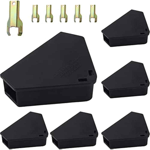 Anblak Mouse Station with Keys Black 6 Pack, Key Required Mouse Stations, Mice Stations, Keeps Children and Pets Safe Indoor & Outdoor