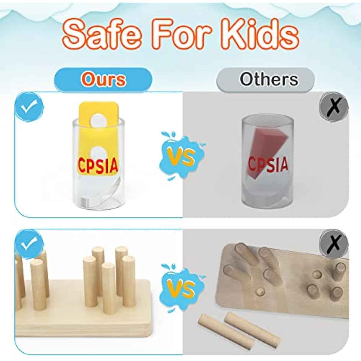 PEBIRA Montessori Toys for 1 to 3-Year-Old Boys Girls Toddlers, Wooden Sorting & Stacking Toys for Toddlers and Kids Preschool, Educational Color Recognition Shape Sorter, Learning Puzzles Gift