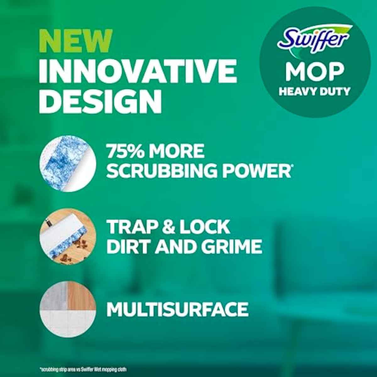 Swiffer Sweep + Mop, Wet Pads Refill, Floor Cleaner, Cleaning Cloths, Heavy Duty, Fresh, 20ct