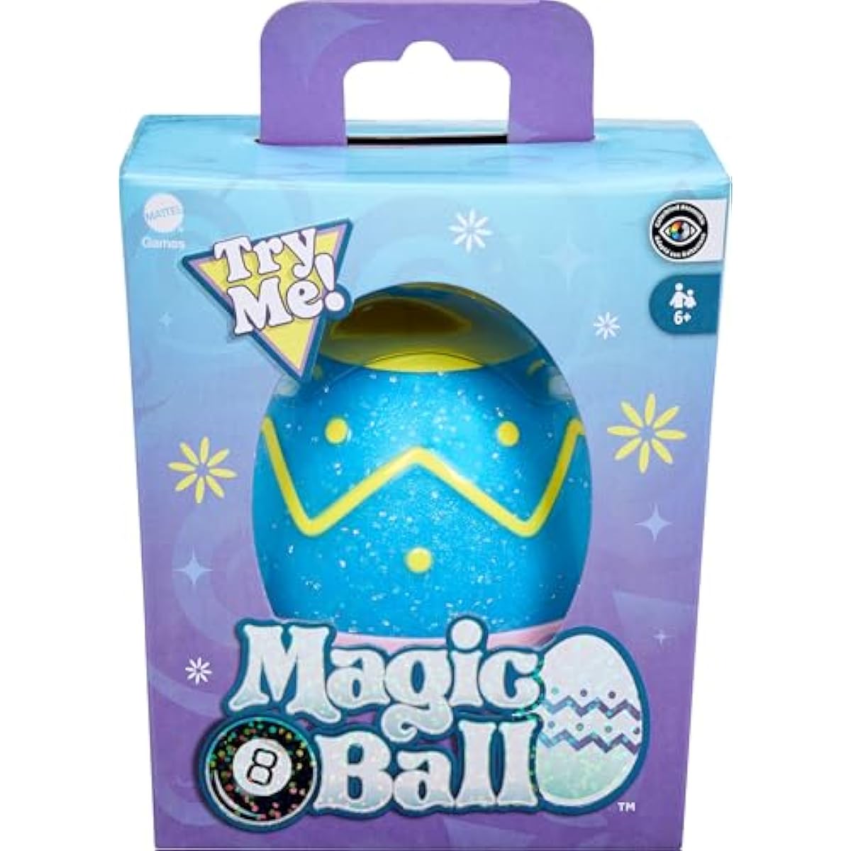 Mattel Games Easter Magic 8 Ball Novelty Toy, Fortune-Telling Easter Egg with Holiday-Themed Answers for Kids, Adults & Families