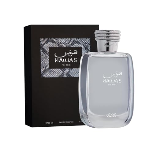 rasasi hawas for men eau de parfum spray 100ml 3.4 oz long lasting arabian perfume for men