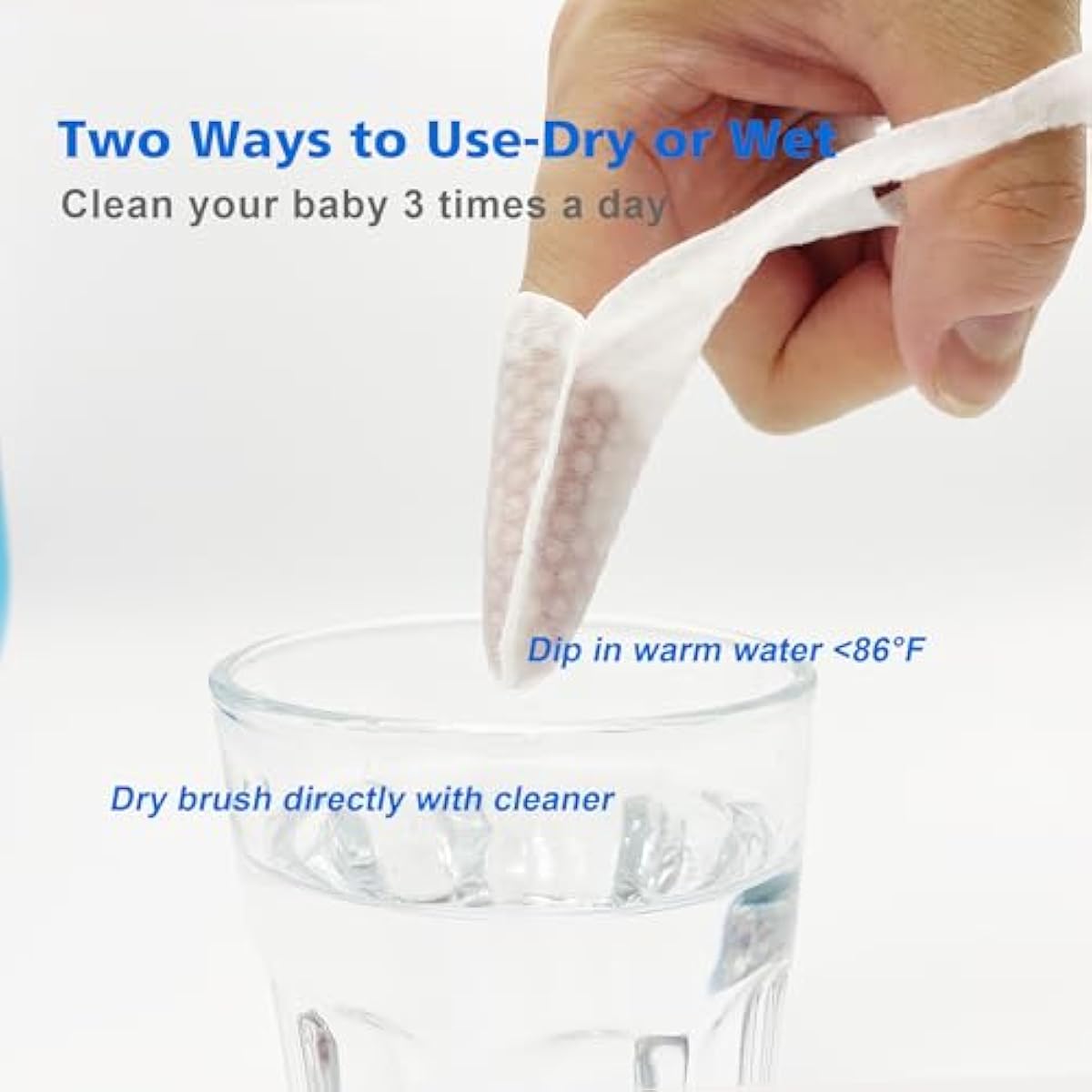 Baby Tongue Cleaner Newborn Finger Toothbrush, 42-Count Disposable Oral Care for 0-36 Months Toddler Teeth and Gums
