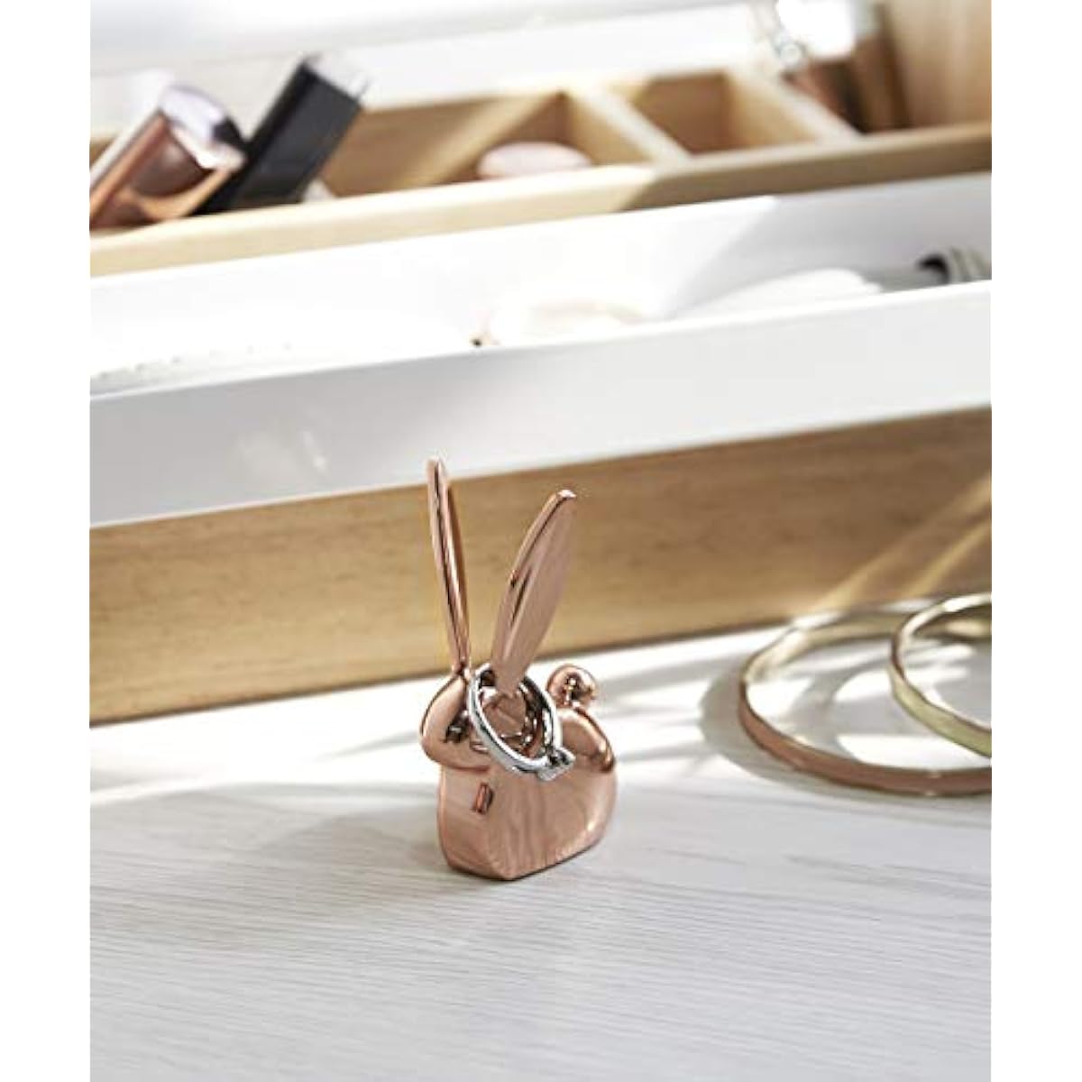 umbra-anigram-bunny-ring-hldr-copper-1-3-4-x-1-3-4-x-3-inches