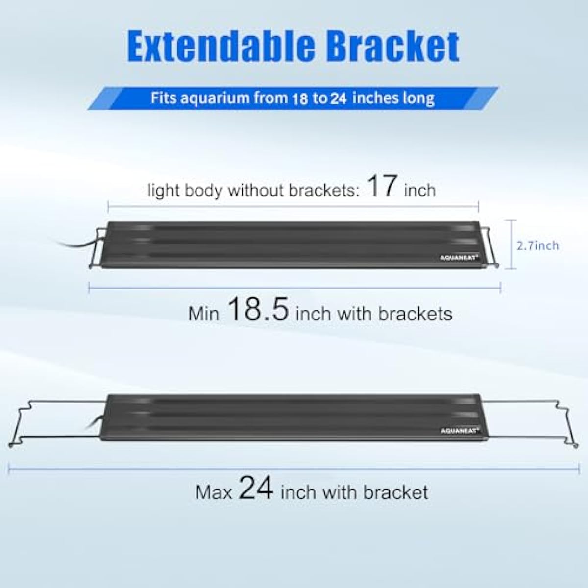 Aquaneat 18-24 inch full spectrum LED aquarium light for fresh water fish tanks