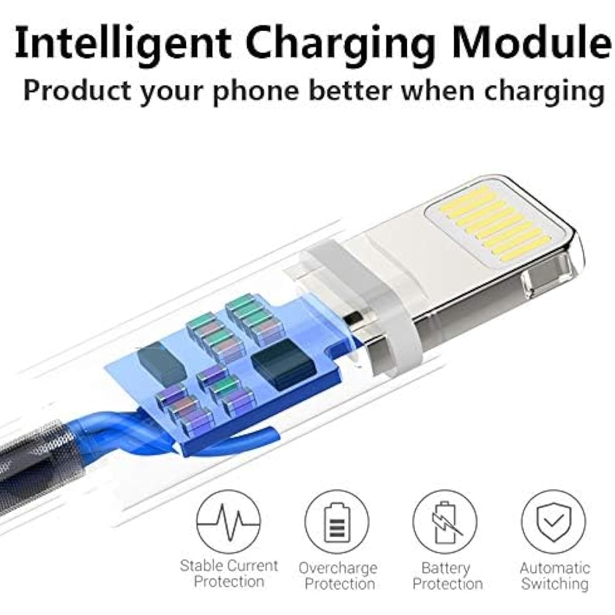 4Pack [Apple MFi Certified] Charger Lightning to USB Charging Cable Cord Compatible iPhone 14/13/12/11 Pro/11/XS MAX/XR/8/7/6s Plus,iPad Pro/Air/Mini,iPod Touch (3.3ft)