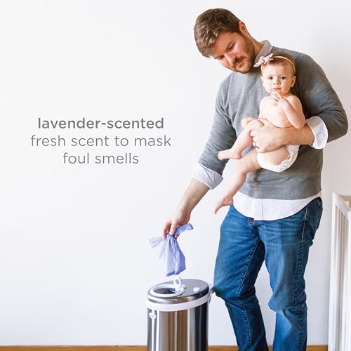 Ubbi Lavender Scented Disposable Diaper Sacks, Easy-To-Tie Tabs, 200 Count
