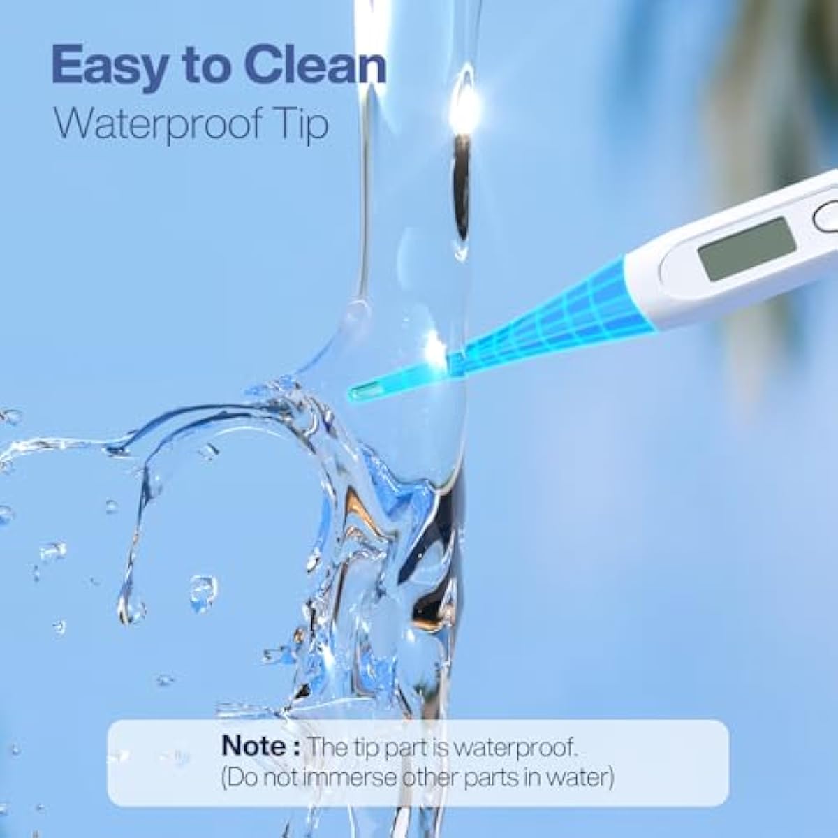 boncare 10 seconds oral thermometer for adults and kids accurate safe rectal thermometer for baby with fever alarm digital thermometer light blue