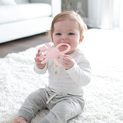 Dr. Brown's soft 100% silicone, BPA free, teething toy for 3m+ babies, pink bunny design