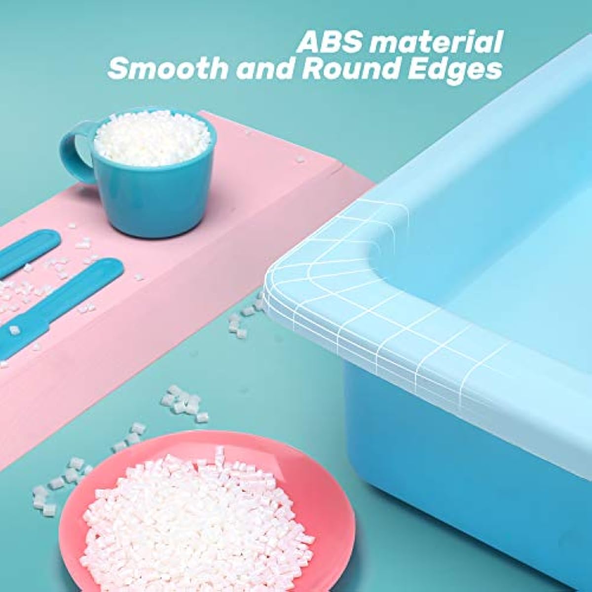 Cute Stone Color Changing Kitchen Sink Toy for Kids, Electric Dishwasher Play Set with Running Water and Faucet