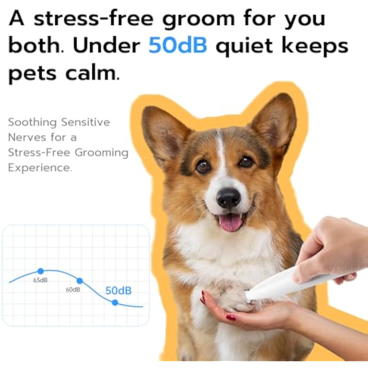 Mcbazel Pet Micro Precision Trimmer, Multifunctional Pet Hair Trimmer Waterproof Rechargeable Shaver with LED Light for Paws Eyes Ears Face Buttocks for Small Dogs and Cats，50dB Quiet Shave.