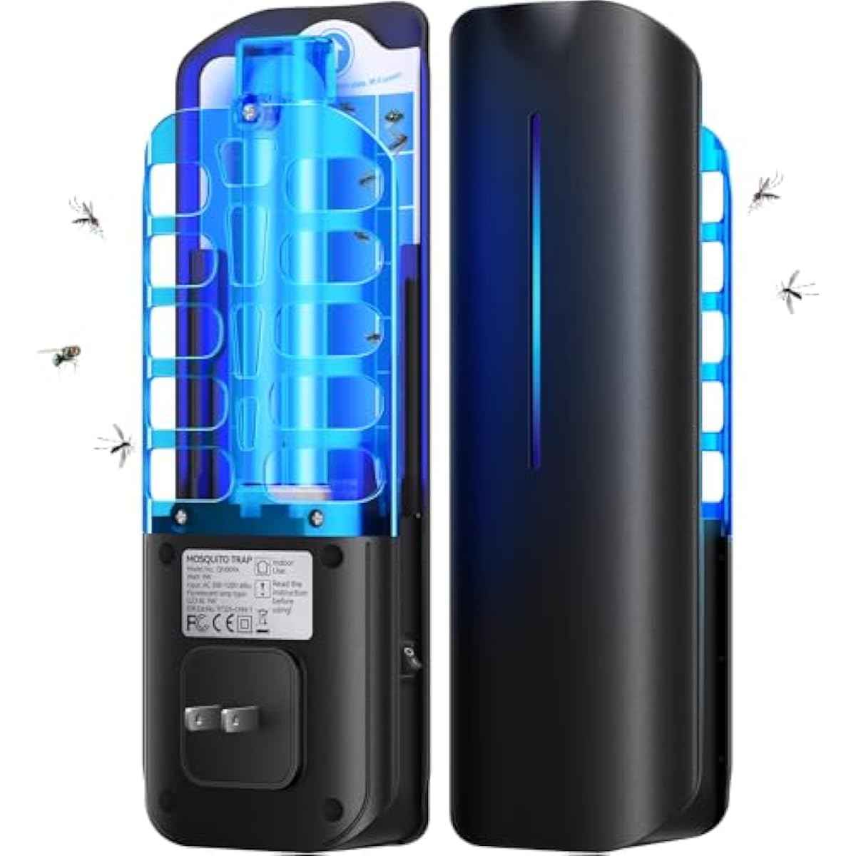 Flying Insect Trap Plug in Mosquito Bug Zapper Indoor Gnat Moth Catcher with 9W Night UV Light, 10 Sticky Glue Board Refills for Home Office