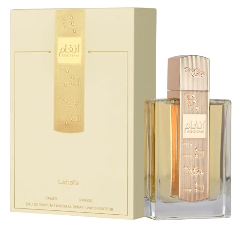 Lattafa Angham unisex fragrance, long-lasting, citrus, lavender, musk, amber, vanilla, 3.40 Ounce / 100 ml Eau de Parfum