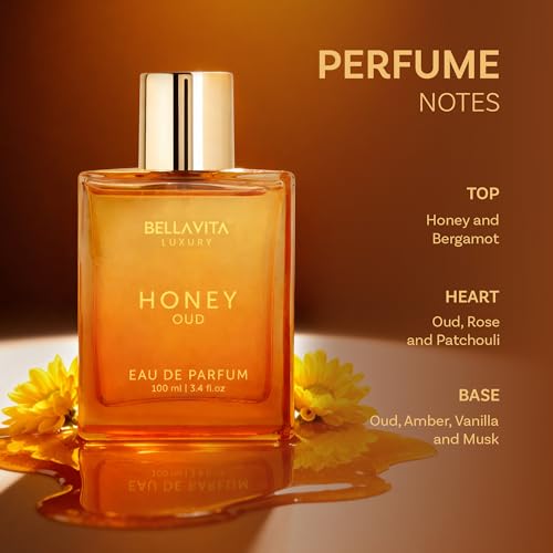 BellaVita Luxury Honey Oud Eau de Parfum 3.4 fl oz unisex fragrance patchouli vanilla bergamot