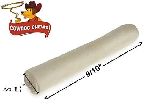 Cowdog Chews Retriever roll 9-10 inch all natural rawhide dental chews product 20 pack
