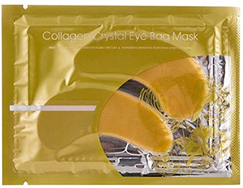 10 pairs collagen crystal eye mask, 10 pcs collagen crystal lip mask, anti-aging, gold, set