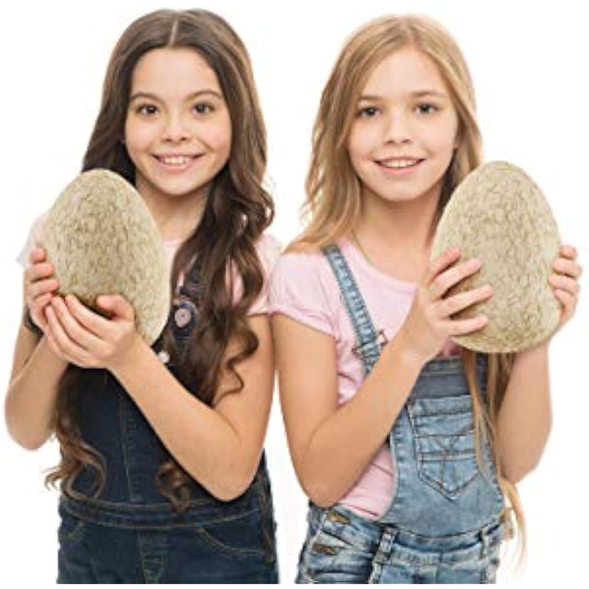 Dan&Darci Jumbo Dino Easter Egg - Unearth 12 Unique Large Surprise Dinosaurs in One Giant Filled Egg -Easter Gifts for Kids - Discover Dinosaur Archaeology Science STEM Crafts Gifts for Boys & Girls