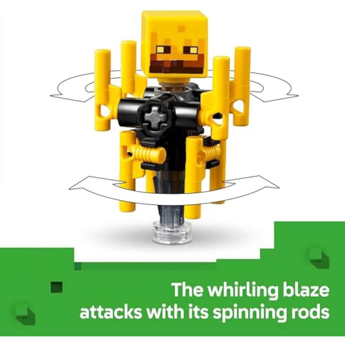 LEGO Minecraft The Nether Lava Battle Toy and Playset - Building Minecraft Toy for Kids, Ages 6+ - Alex, Wither Skeleton, Blaze and Strider Figures for Pretend Play - Gift Idea for Birthdays - 21266