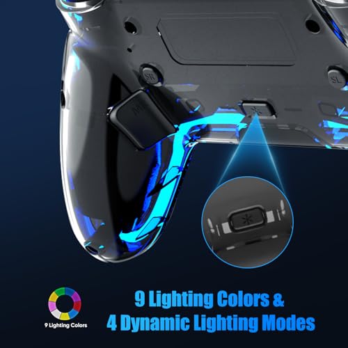 BETMI Wireless PS5 Controller with Hall Effect Joystick, Dual Vibration, and 9 Light Colors