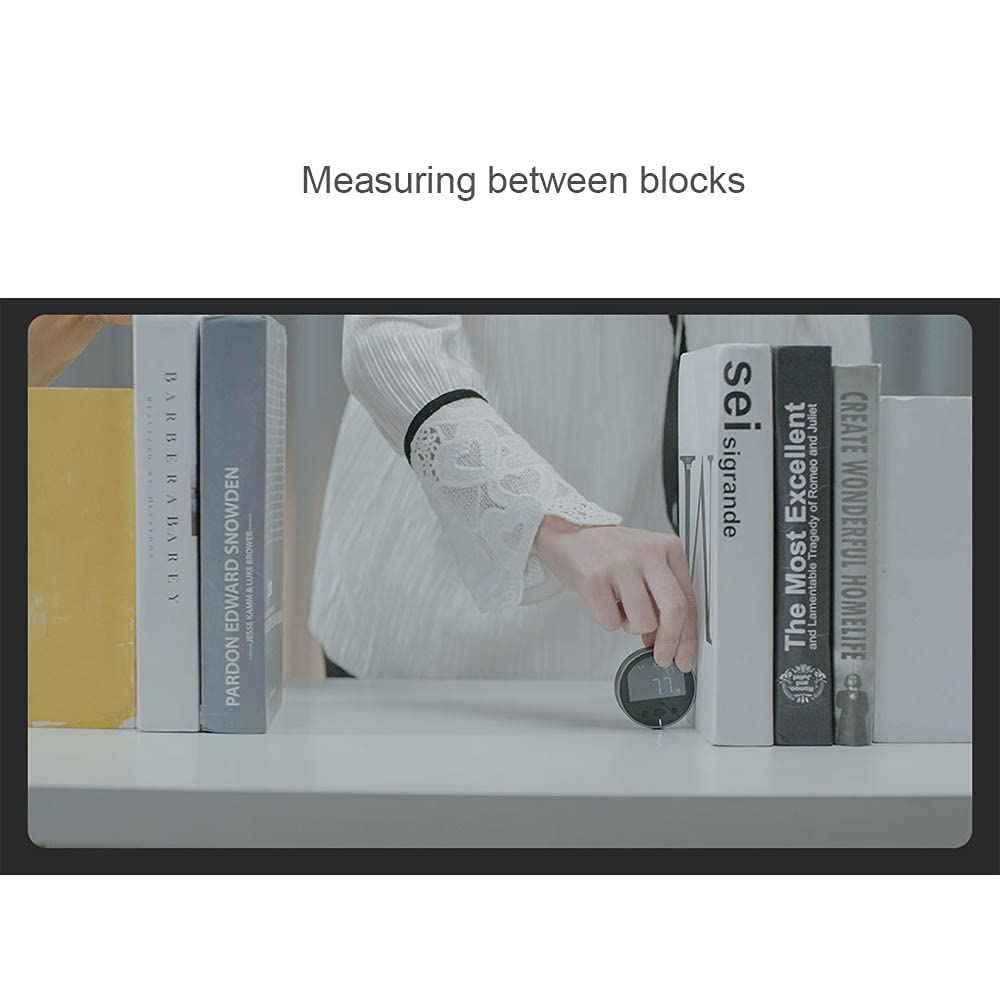 HomeMagician 324 Ft Electronic Digital Tape Measure with LCD Display Digital Ruler Rechargeable Small Smart Rolling Measuring Tool for Flat Curved Diameter Odd Shape Ideal Surprise for You