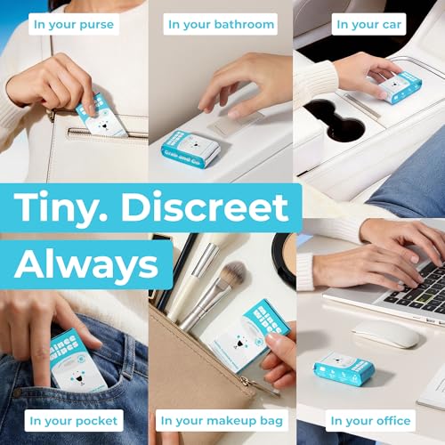 Compact Travel Flushable Wipes for Sensitive Skin - 99.5% Water and Aloe - 8 Pack 48 Wipes
