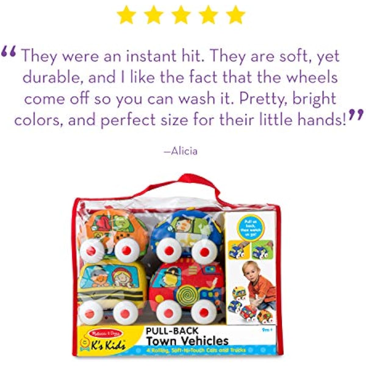 melissa-doug-k-s-kids-pull-back-town-vehicle-set-with-4-soft-toy-cars-and-trucks-for-babies-and-toddlers