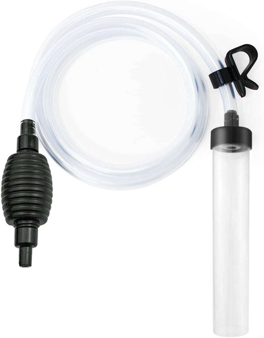 5ft long aquarium siphon vacuum cleaner for fish tank cleaning gravel and sand with durable pc hose