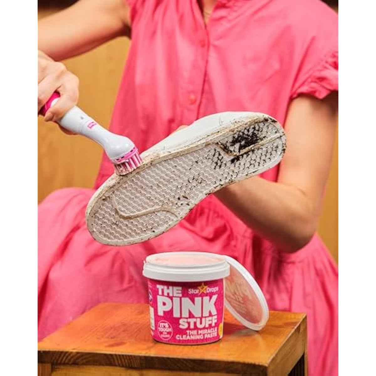 The Pink Stuff - Stardrops - The Miracle Scrubber Kit - 4 Cleaning Brush Heads