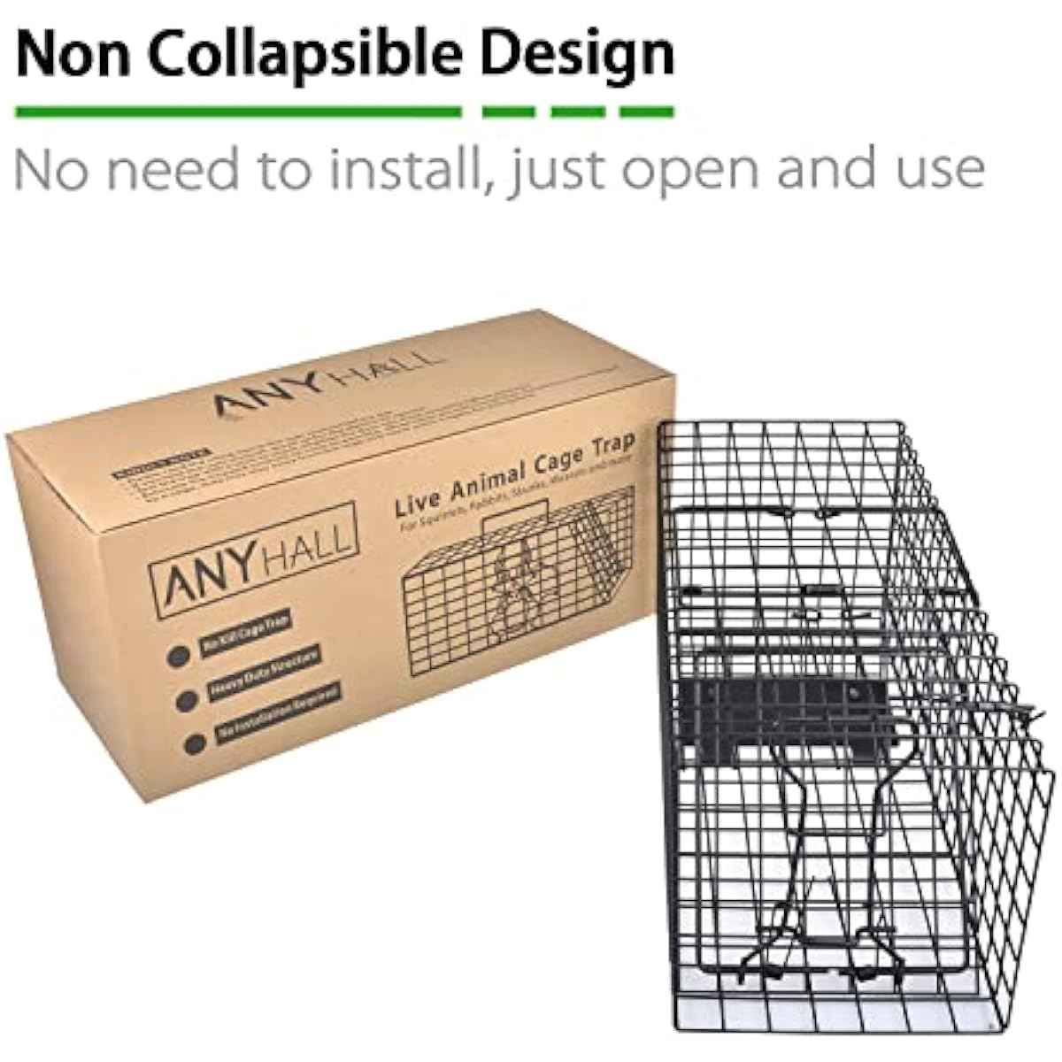 Live Squirrel Trap Heavy Duty Humane Animal Cage Trap (No Assembly Required)